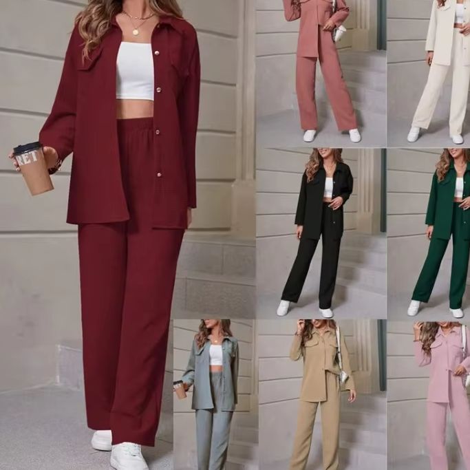 Womens Blazer - İlkbahar ve Sonbahar Yeni İki Parçalı