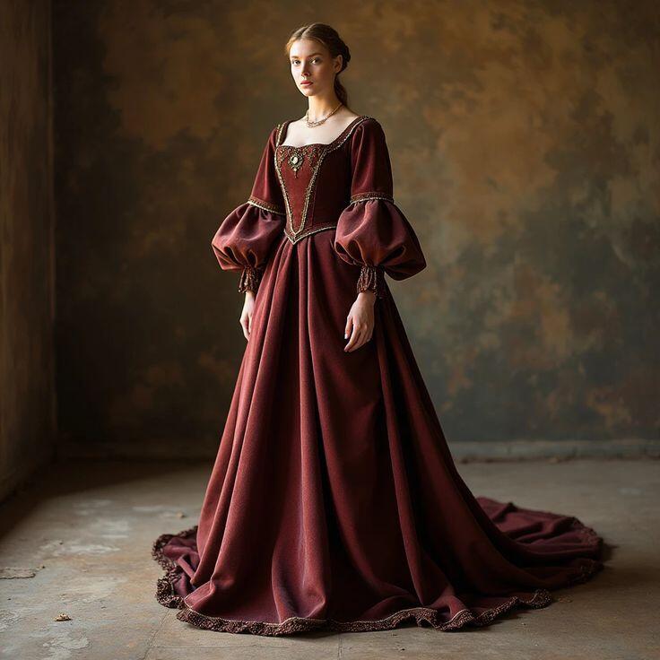 Evening Gown - Vintage Viktorya Dönemi Barok Abiye Elbiseler