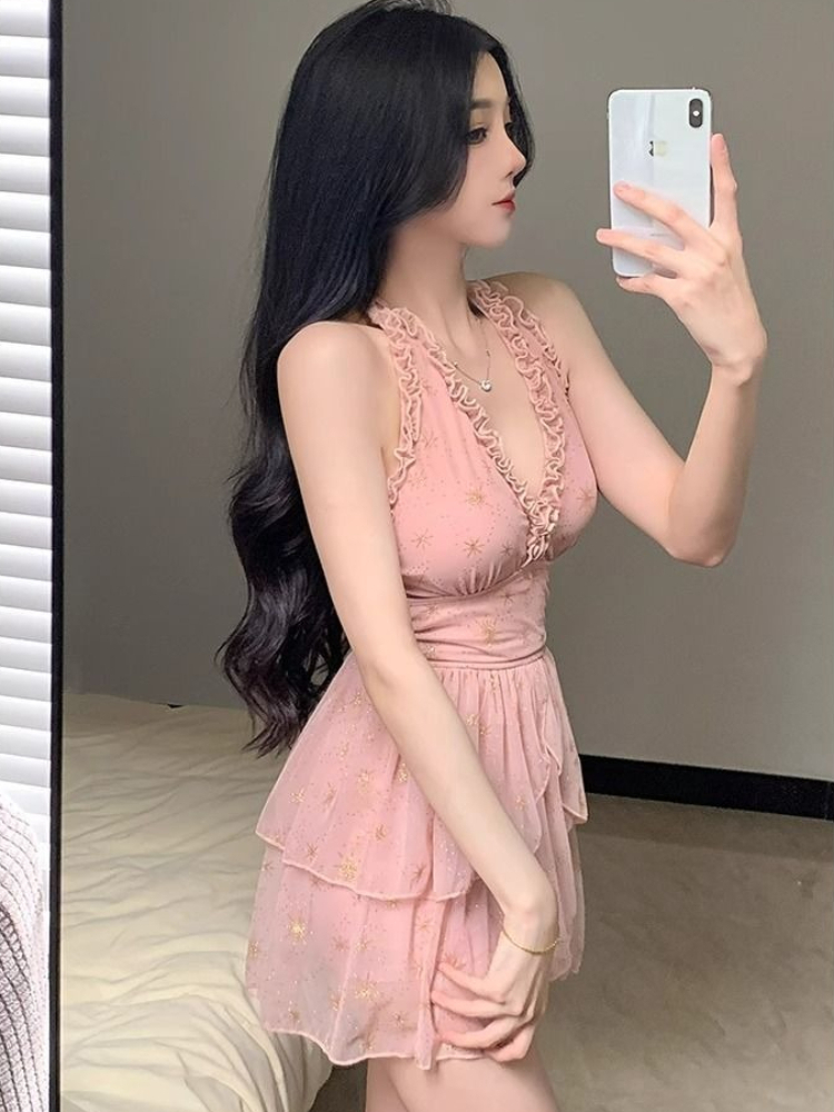 Womens Suit - Bayanlar 2026 Moda Etekli Monokini Göbek