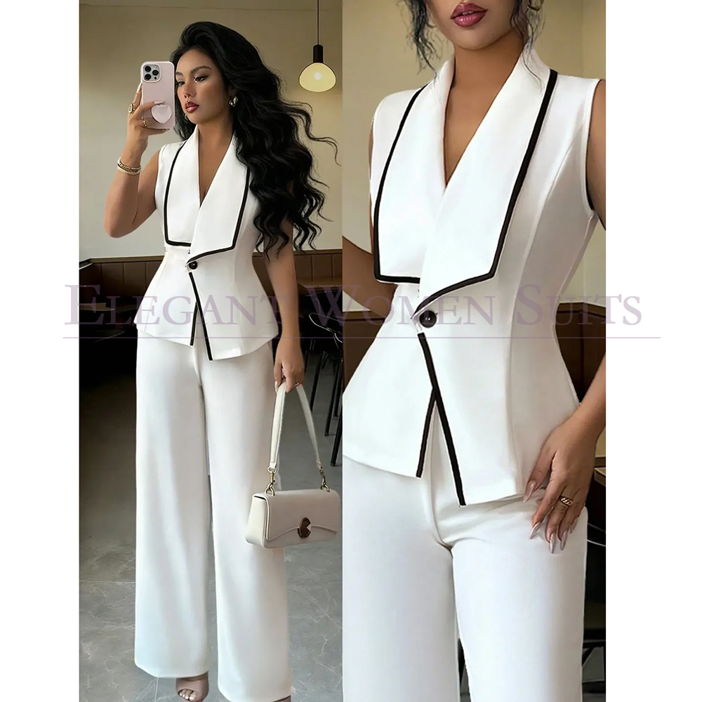 Womens Blazer - Rahat Tek Düğmeli Kadın Takım Elbise